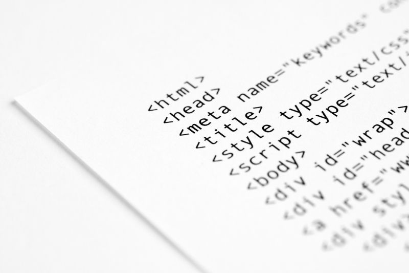 Página de papel escrito en HTML