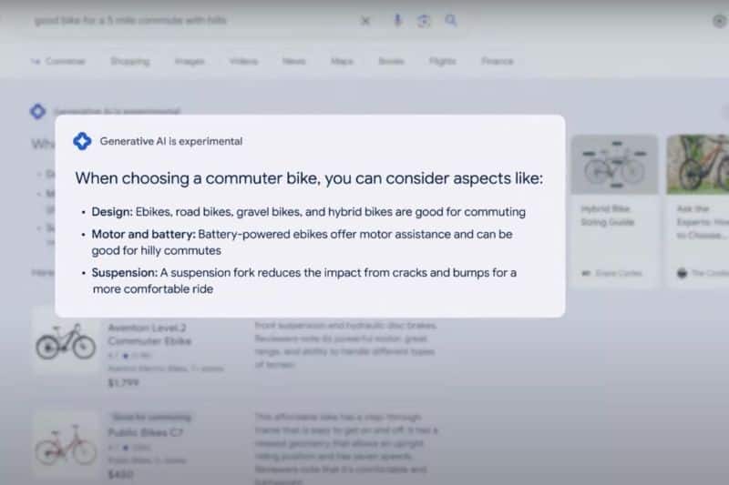 IA recomendando bicicletas
