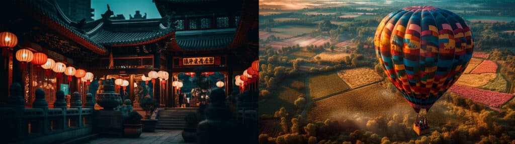 Imágenes de paisajes generados por IA